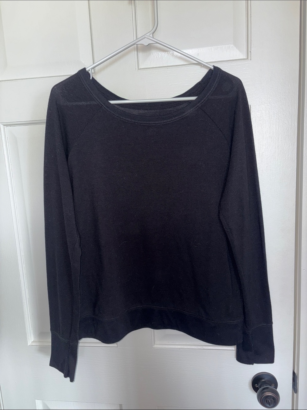 Xhilaration Black Long Sleeve Pajama Top